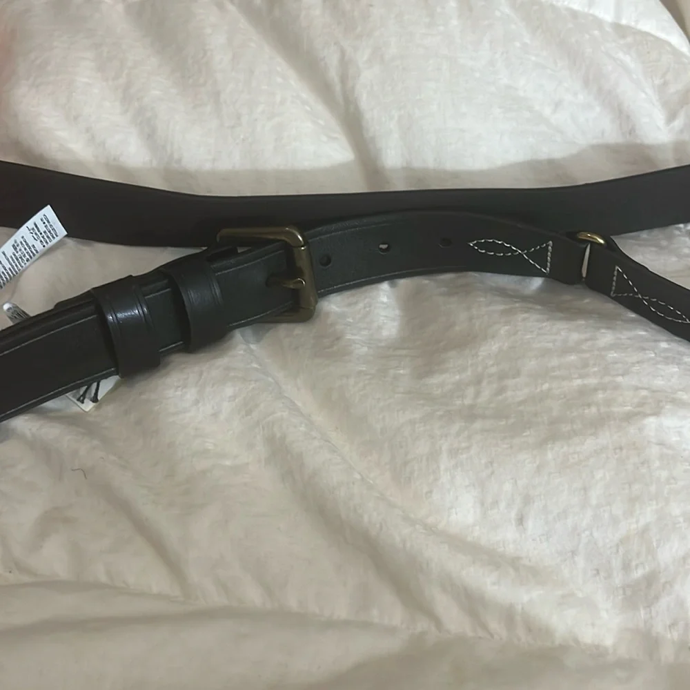 Banana Republic women’s Size XL Mesa embroidered leather belt black